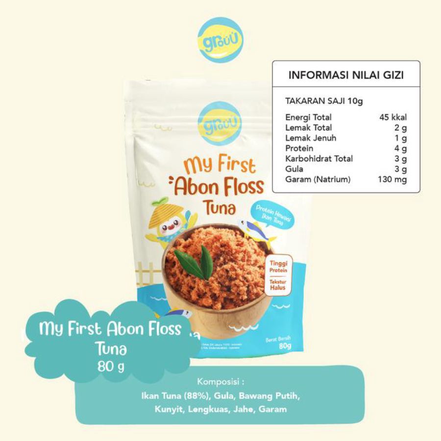 Grouu My First Abon Floss Tuna Kids 80gram