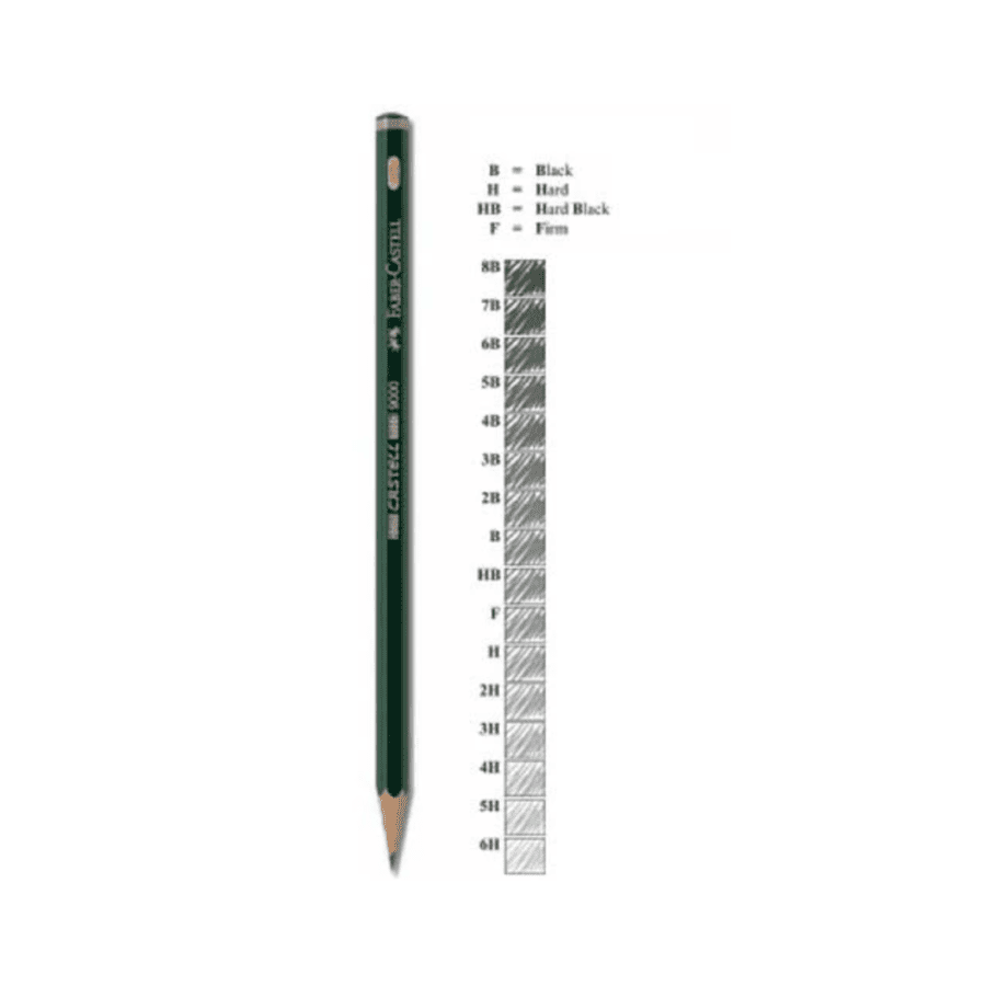 Faber-Castell Pencil HB 9000 Black 1pcs