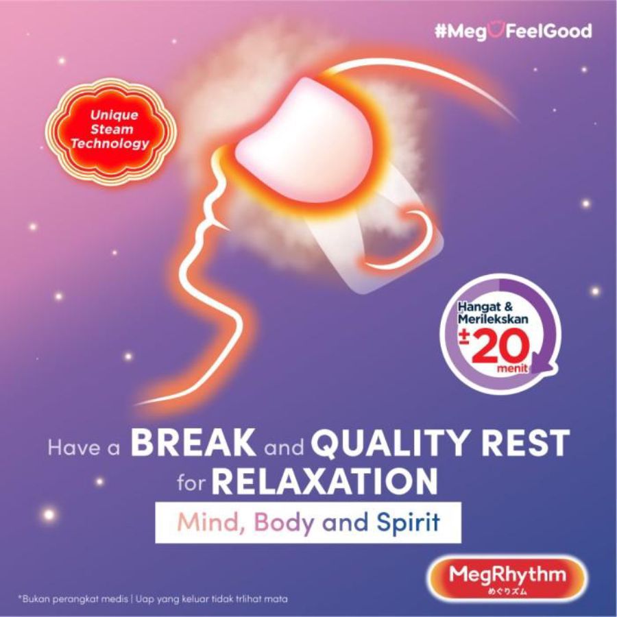 Megrhythm Steam Eye Mask Rose Scent 5 pcs 20gram