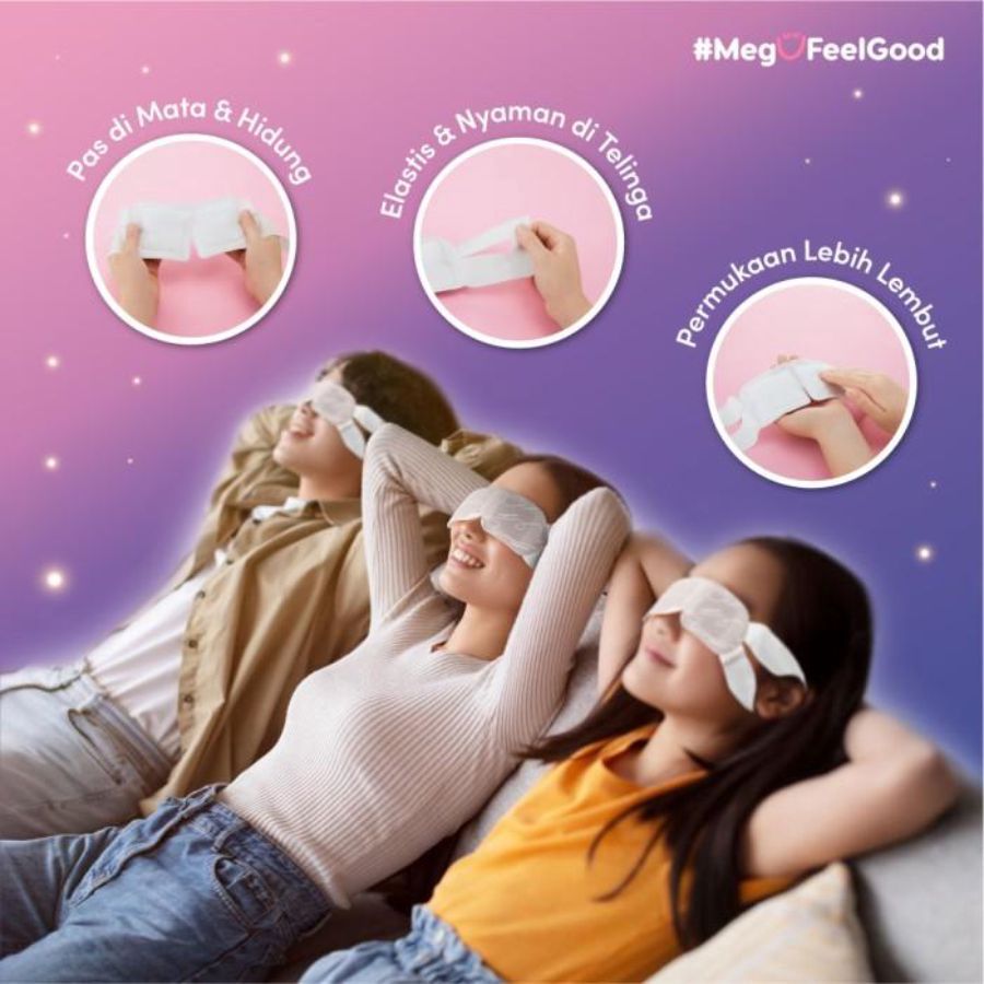 Megrhythm Steam Eye Mask Rose Scent 5 pcs 20gram