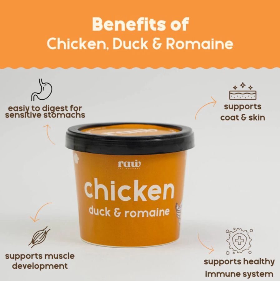 Raw Pet Gourmet Minis Chicken Duck & Romaine Makanan Anjing Basah 100gram