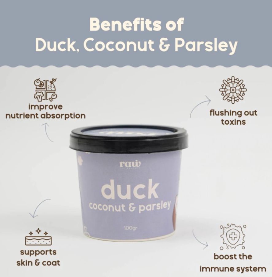 Raw Pet Gourmet Minis Duck Coconut & Parsley Makanan Anjing Basah