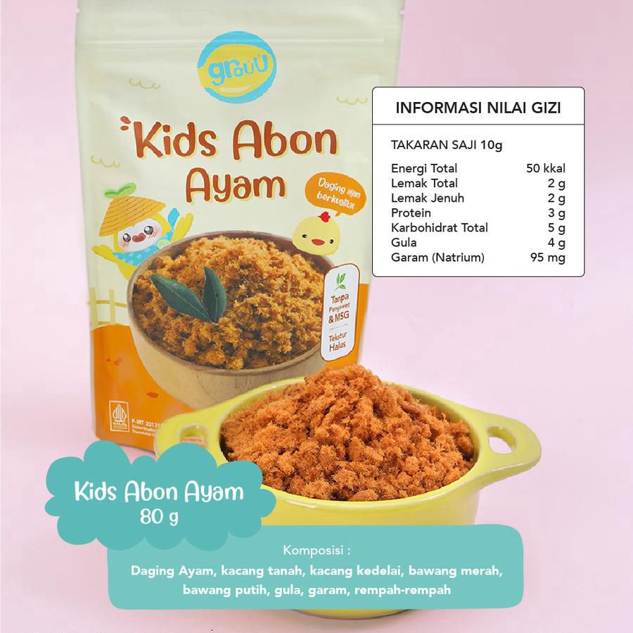 Grouu My First Abon Floss Ayam 80gram