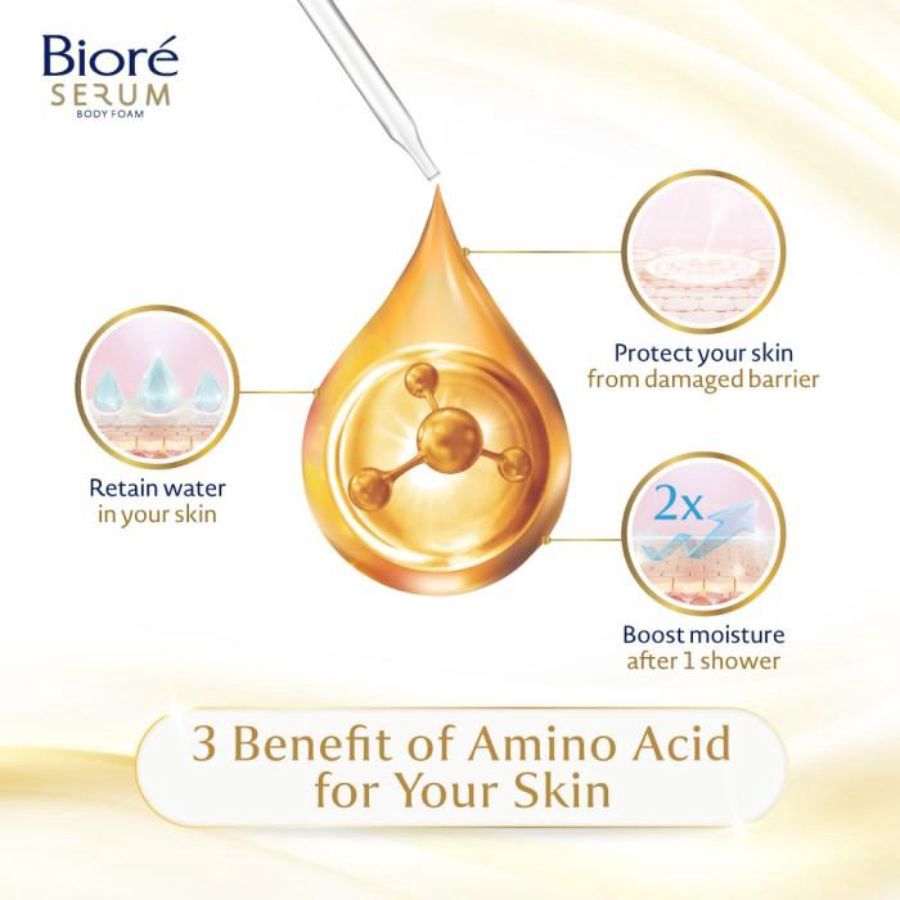 Biore Pampering Almond Oil & Freesia Scent Serum Body Foam 550ml