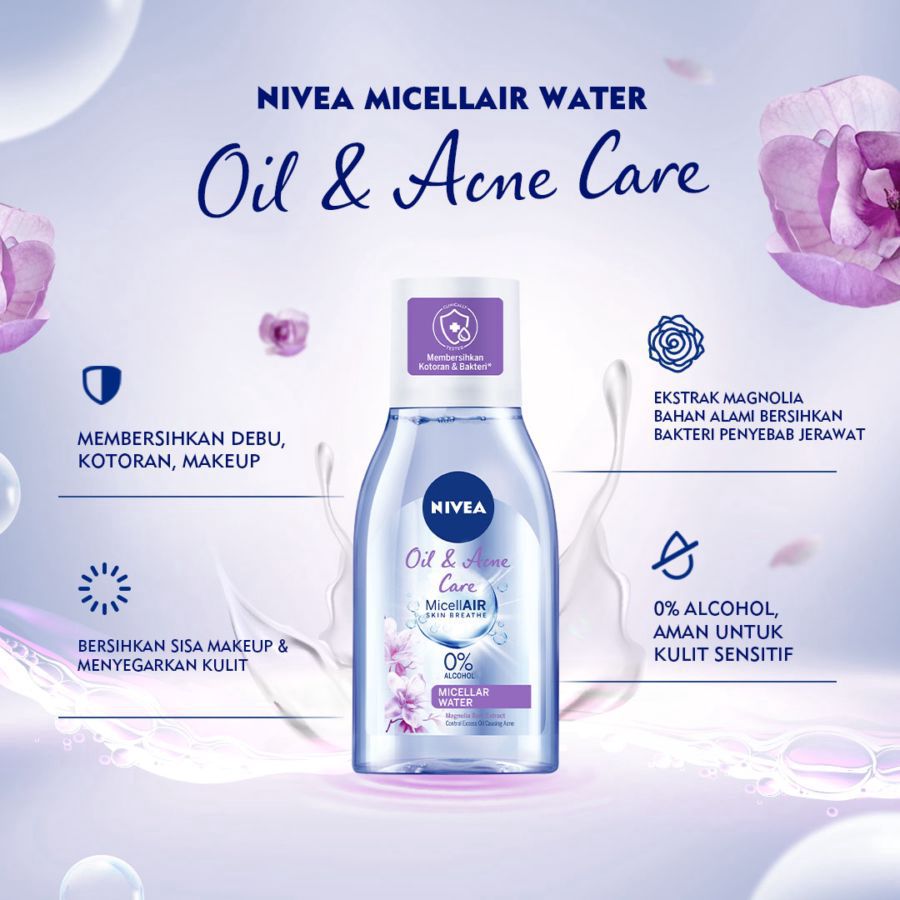 Nivea MicellAir Oli & Acne Care Micellar Water 125ml