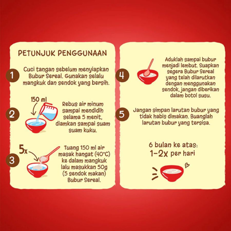 Nestle Cerelac Bubur Sereal Beras Merah MPASI 6+ Bulan 120gram