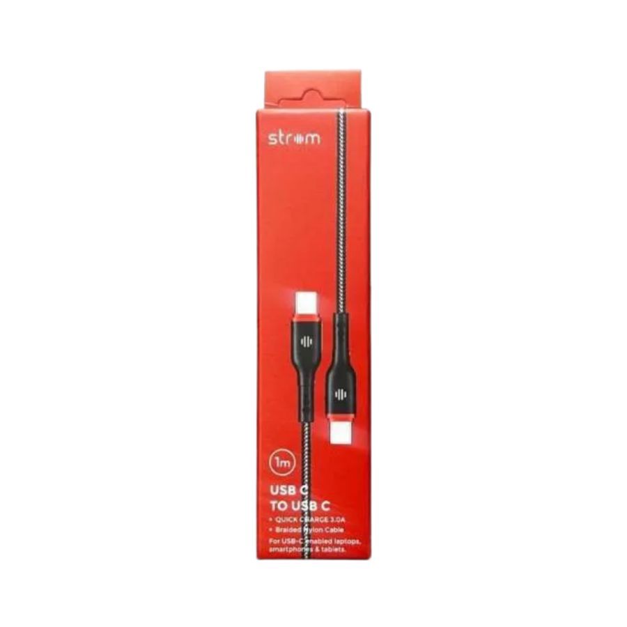 Strom Kabel Type C To Type C Power Delivery Pd Cable Qc 3.0 1M Black 1pcs