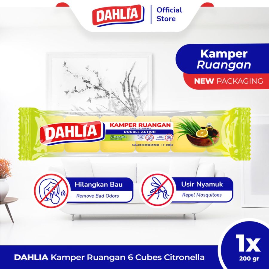 Dahlia Citronella Kamper Pengharum Ruangan 6pcs