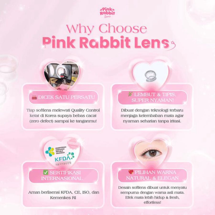 Pink Rabbit Chupie Brown Normal Softlens 1pair