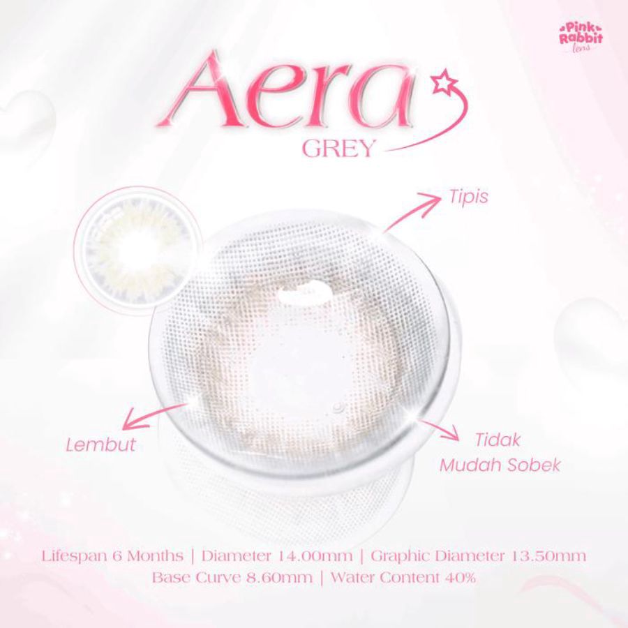 Pink Rabbit Aera Grey Normal Softlents 1pair