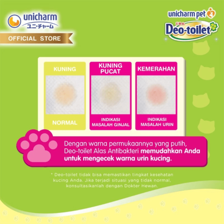Unicharm Deo Toilet Alas Anti Bakteri Cat Toilet Pad Refill 1pack