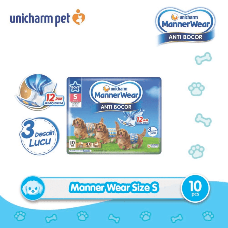Unicharm Manner Wear Anti Bocor Popok Anjing Jantan S10 1pack
