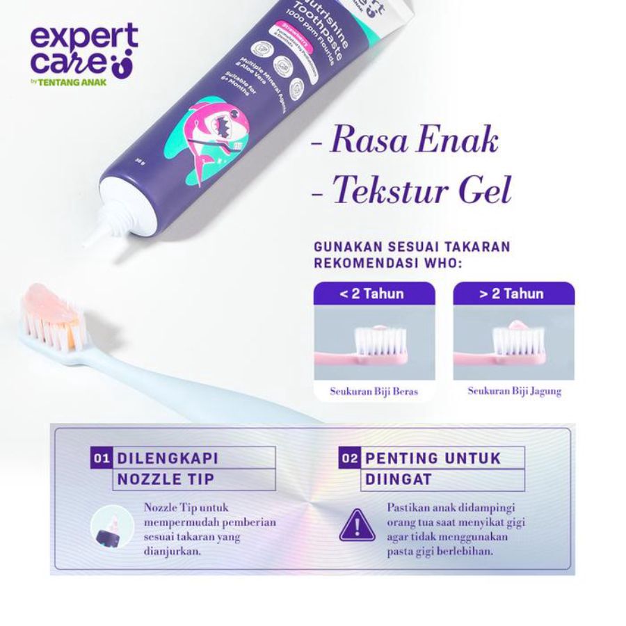 Expert Care Nutrishine Tooothpaste Kids Strawberry 36gram