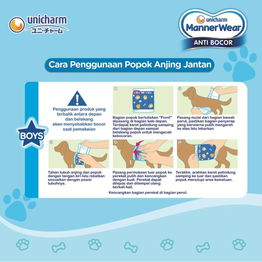 Unicharm Manner Wear Anti Bocor Popok Anjing Jantan S10 1pack