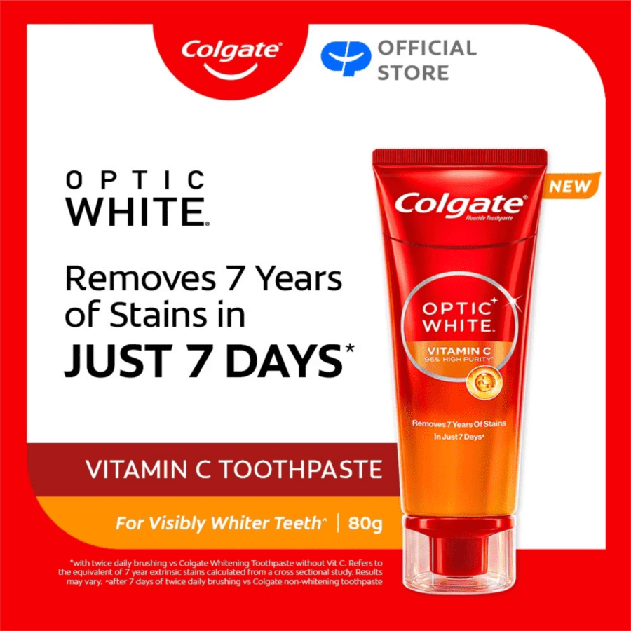 Colgate Optic White Vitamin C Whitening Toothpaste 80gram