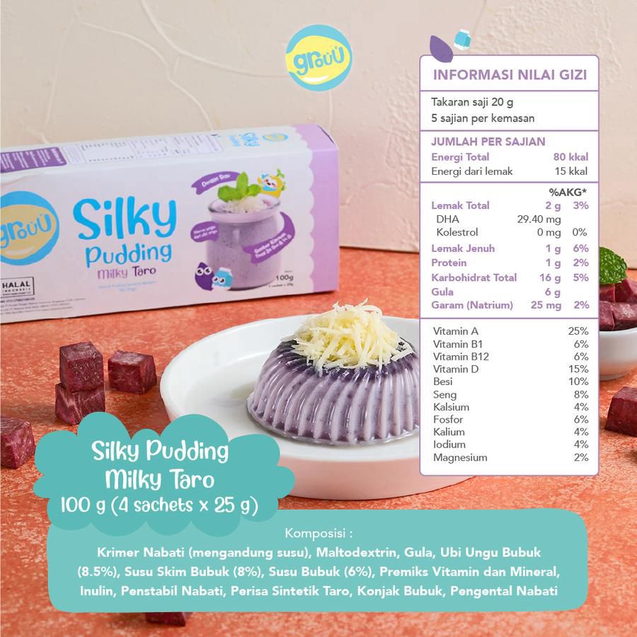 Grouu Silky Pudding Milky Taro 100gram