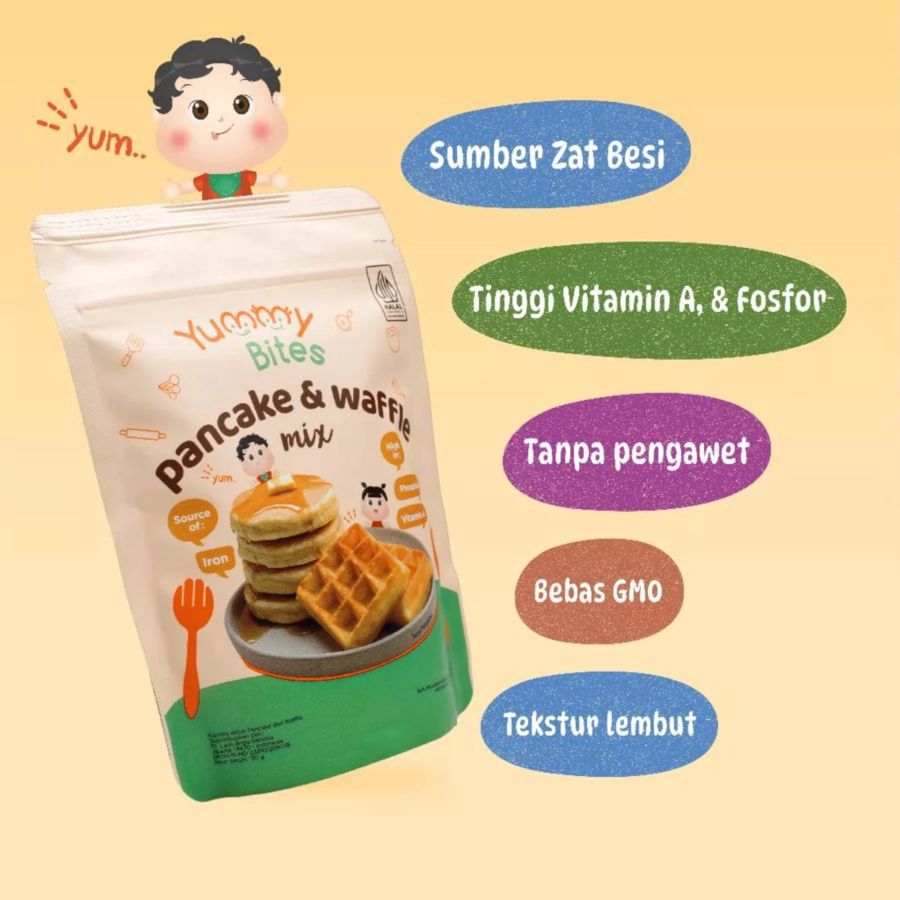 Yummy Bites Pancake & Waffle Mix Anak 130gram