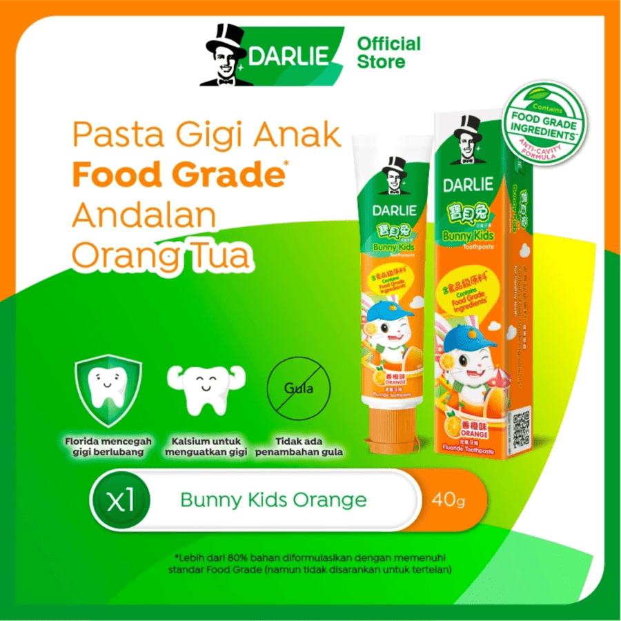 Darlie Bunny Kids Orange Pasta Gigi Anak 40gram