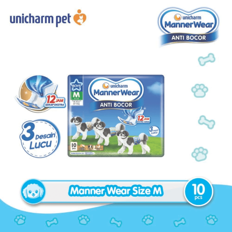 Unicharm Manner Wear Anti Bocor Popok Anjing Jantan M10 1pack