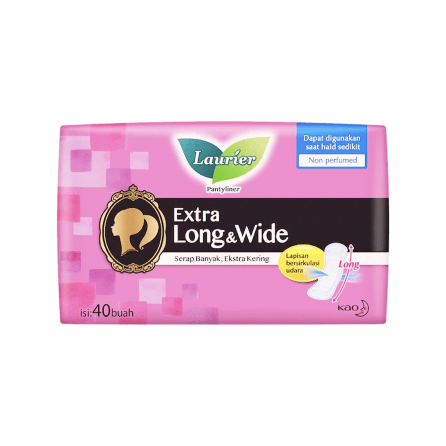 Laurier Extra Long & Wide Non Perfume Pantyliner 40pads