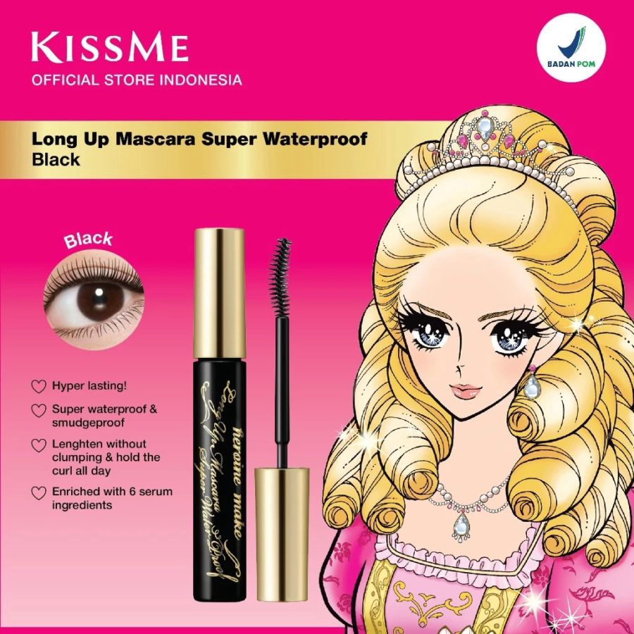KISS ME HEROINE Make Long Up Black Waterproof Mascara 6gram
