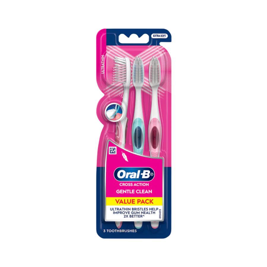 Oral-B Cross Action Ultrathin Extra Soft Toothbrus 3pcs 1pack