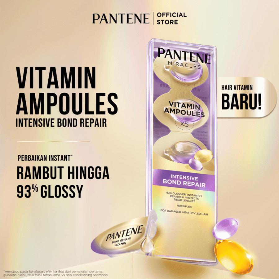 Pantene Miracles Intensive Bond Repair Vitamin Ampoules Perawatan Rambut 5pcs x 0.7ml 1pack
