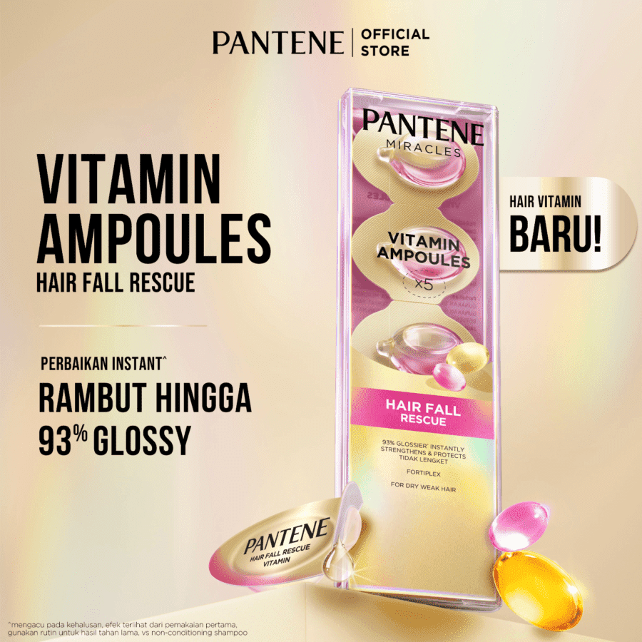 Pantene Miracles Hair Fall Rescue Vitamin Ampoules Serum Rambut 5pcs x 0.7ml 1pack
