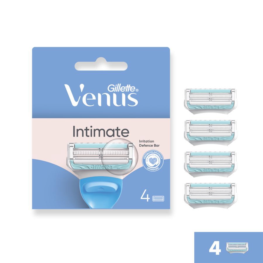 Gillette Venus Intimate Hair & Skin Isi Ulang Pisau Cukur Wanita 4pcs