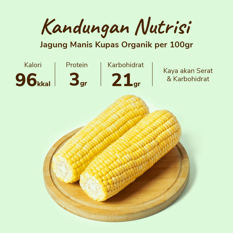 Jagung Manis Kupas Organik 500gram