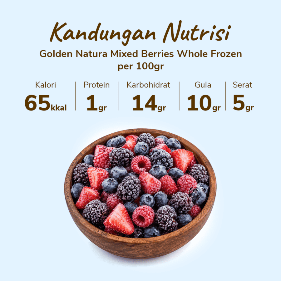 Golden Natura Mixed Berries Whole Frozen 450gram