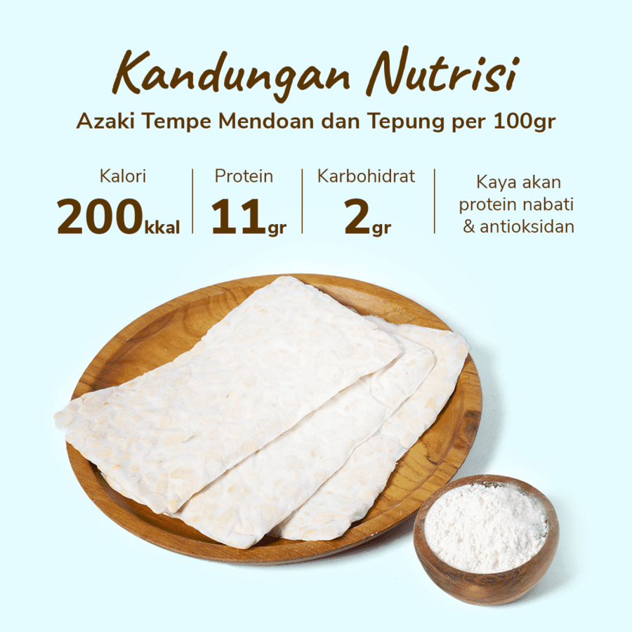 Azaki Tempe Mendoan dan Tepung 3 pcs 1pack