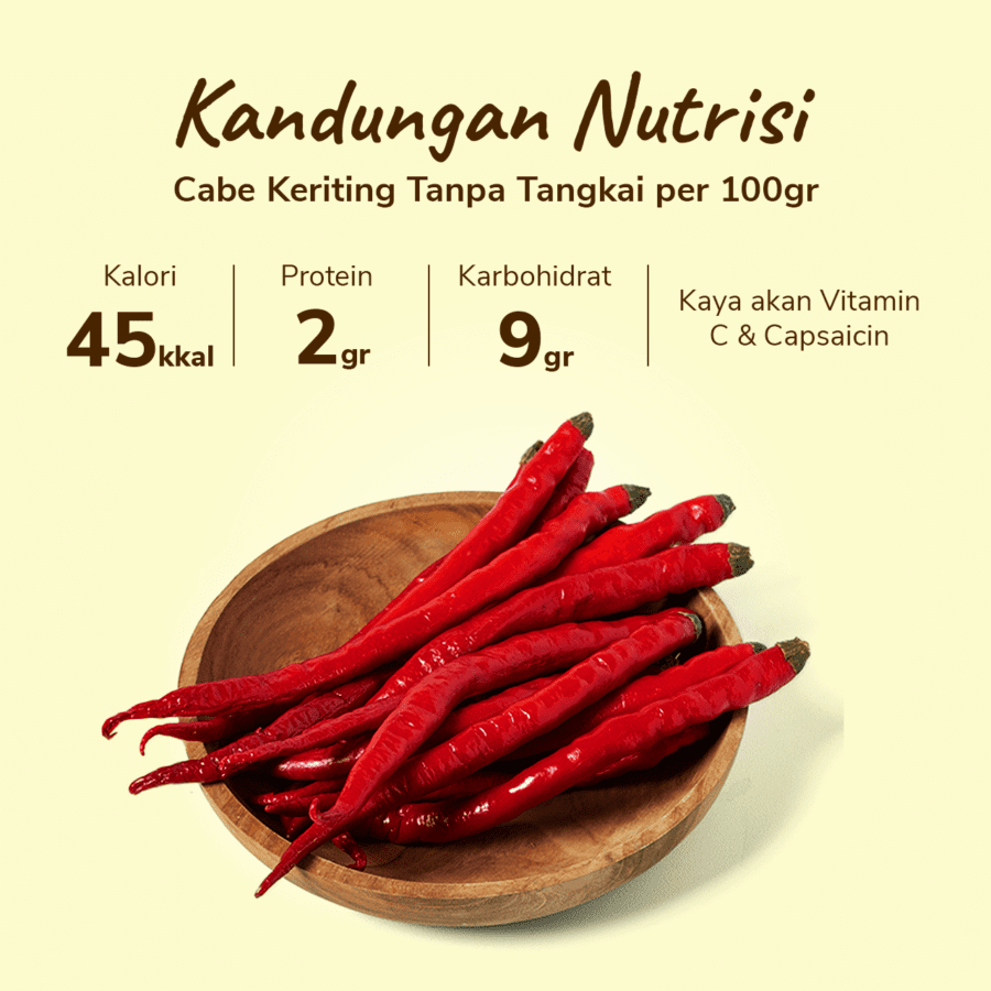 Cabe Merah Keriting Tanpa Tangkai Astro Farm 100gram
