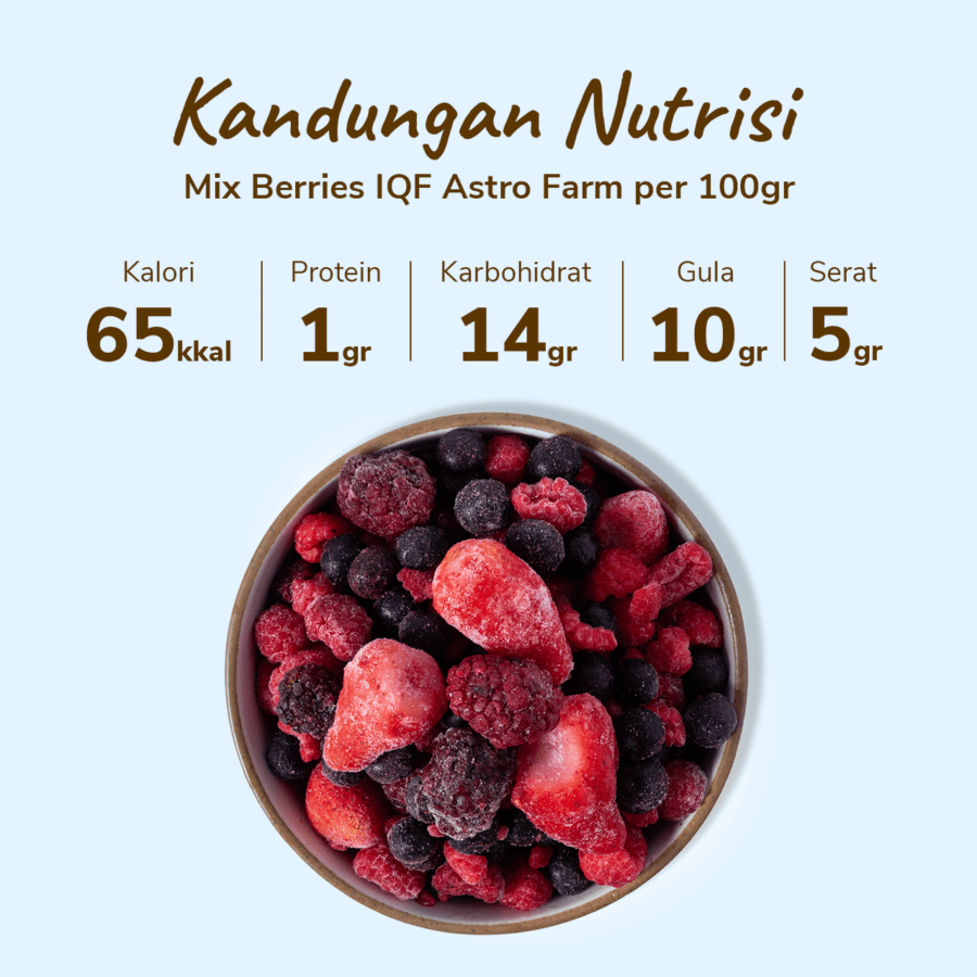 Mixed Berries Frozen IQF 500gram