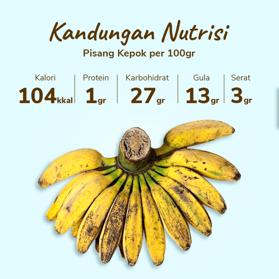 Pisang Kepok Kuning Astro Farm 450-600gram