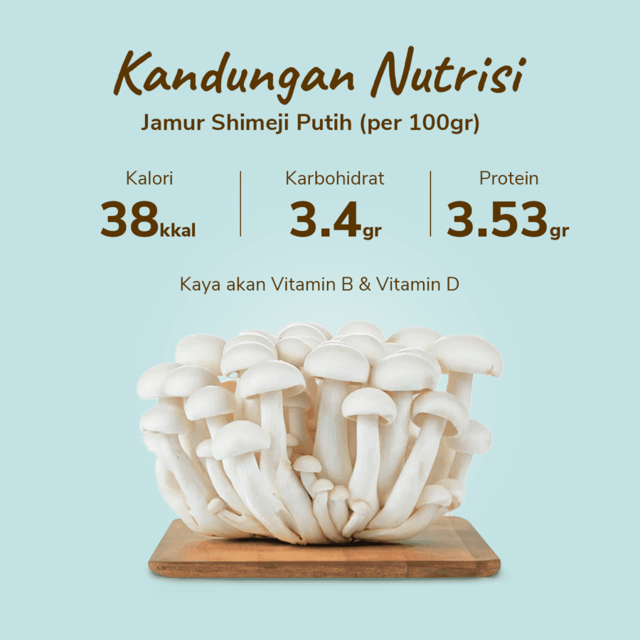 Jamur Shimeji Putih 150gram