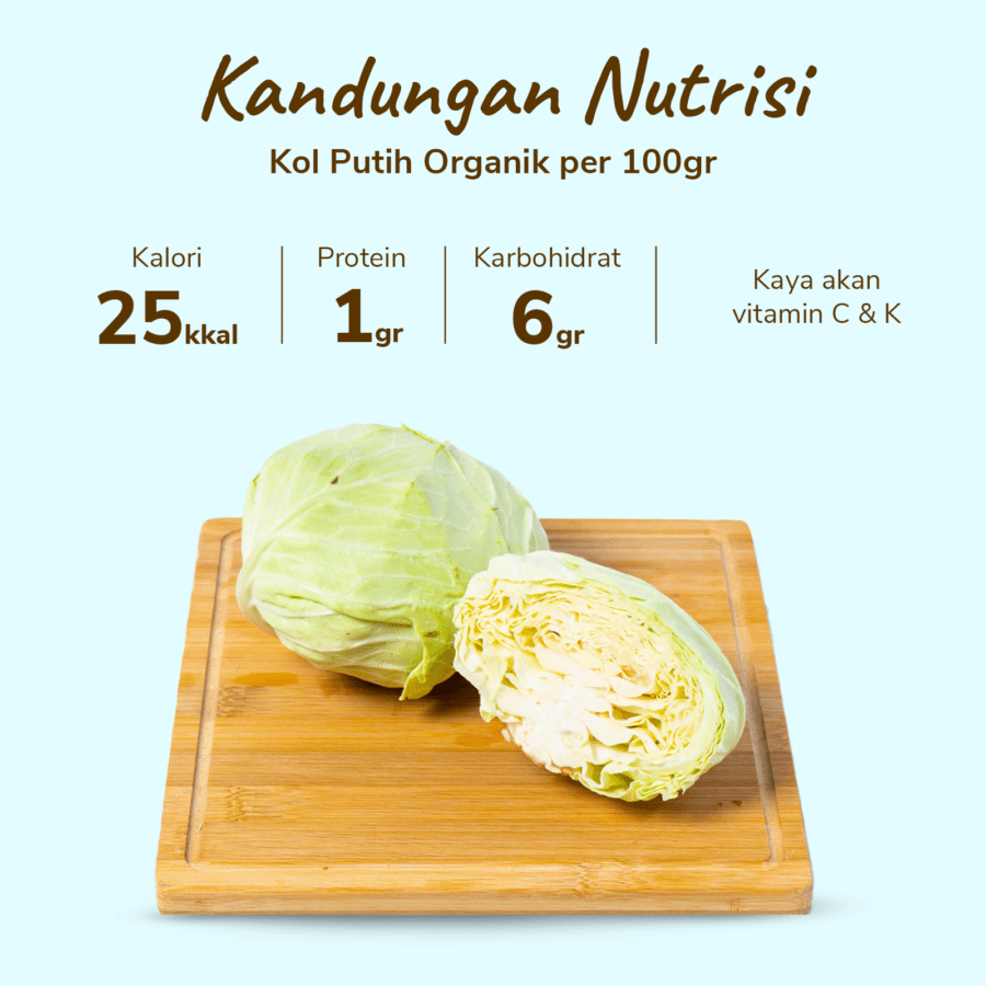 Kol Putih Organik 500gram