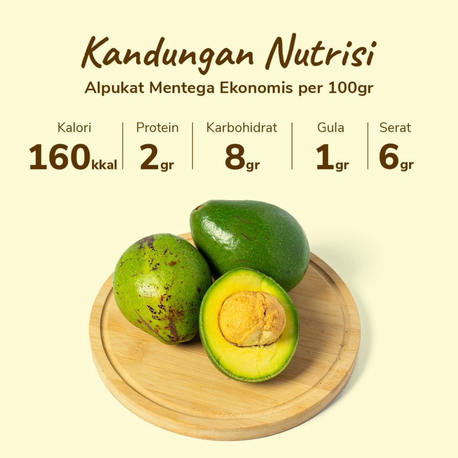 Alpukat Mentega Ekonomis Astro Farm 2-4 pcs 900-1000gram