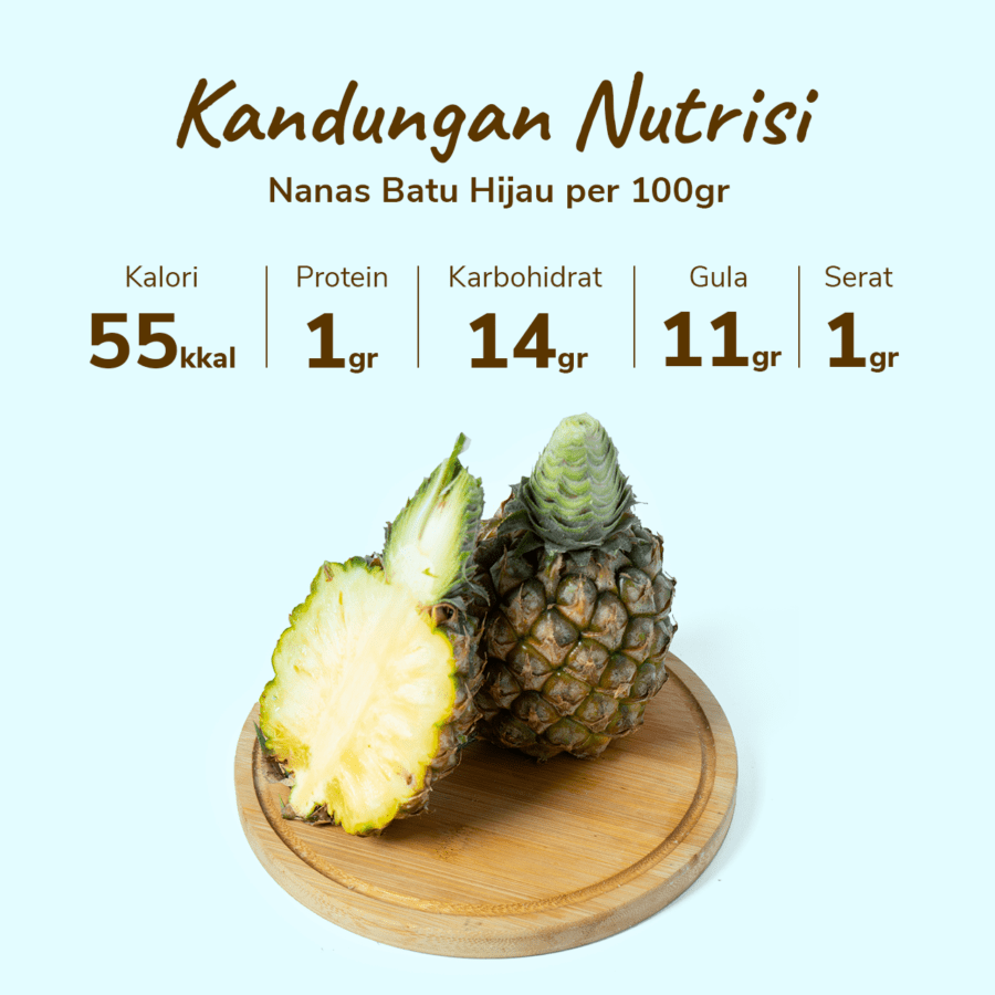 Nanas Batu Hijau Astro Farm 200-250gram