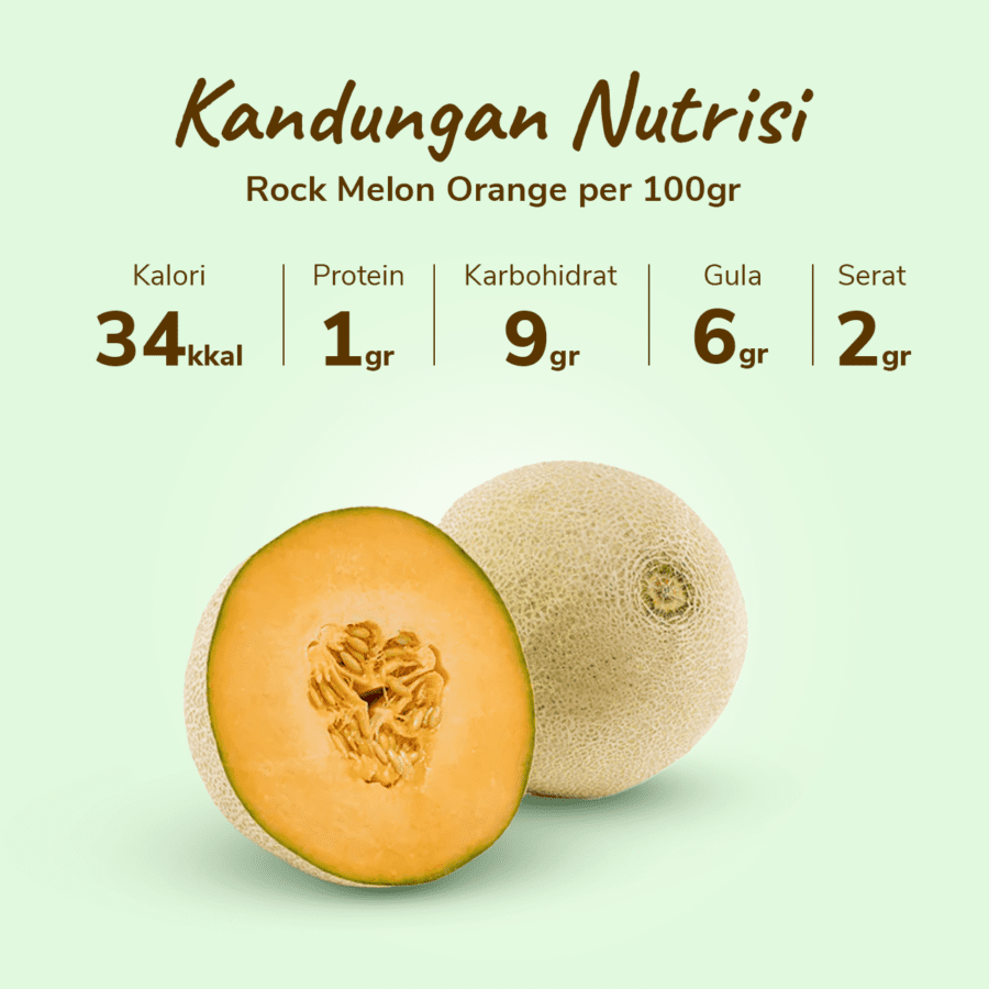 Rock Melon Orange Astro Farm 1 pcs 1.8-2.2 kg 1.8-2.2kg