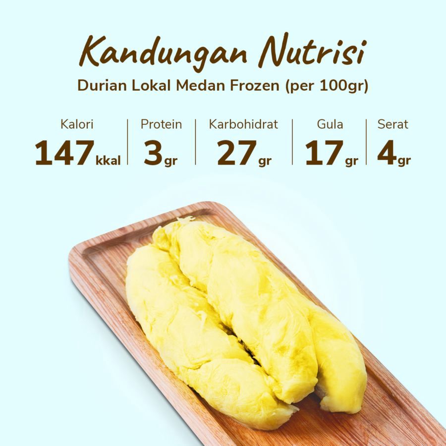 Durian Lokal Medan Frozen Astro Farm 450-500gram