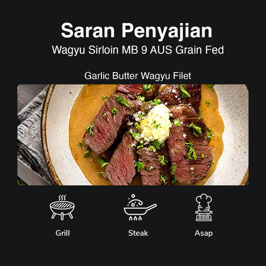 Wagyu Sirloin MB 9 AUS Grain Fed 200gram