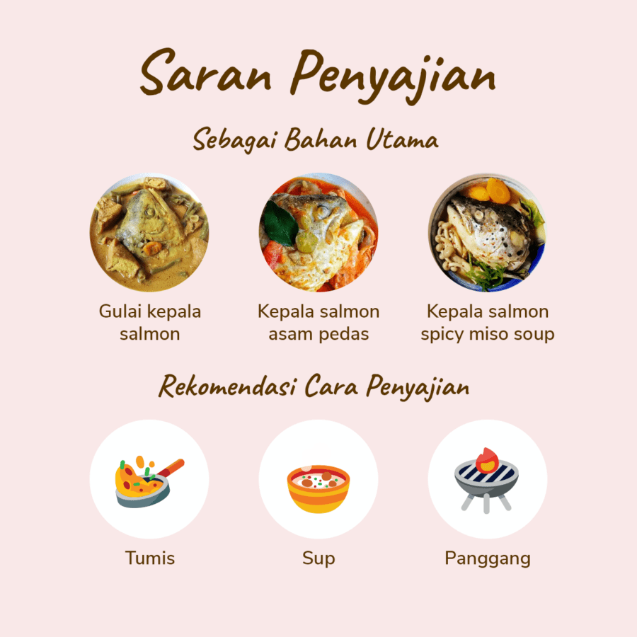 Kepala Salmon 1pcs