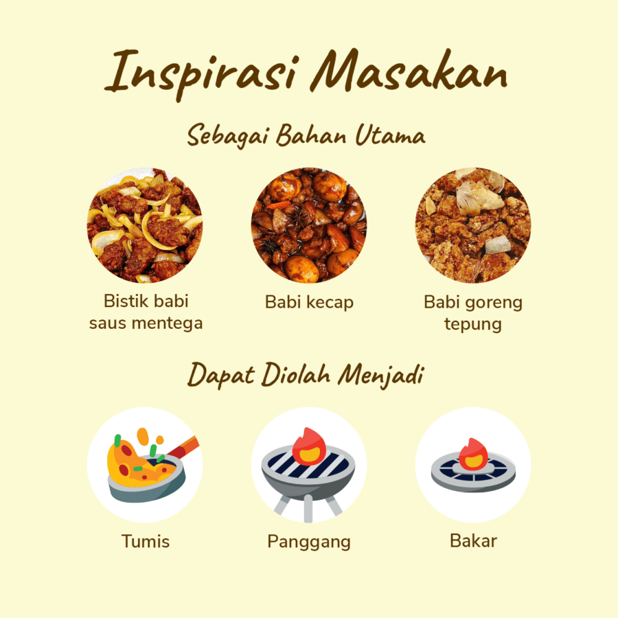 Pork Belly Samcan Daging Babi Potong Dadu Babi Kecap 500gram