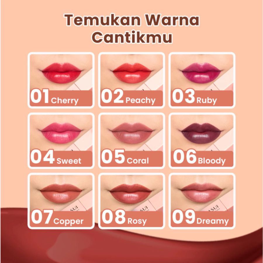 Hanasui Tintdorable Lip Stain Lip Tint 01 Cherry 1pcs
