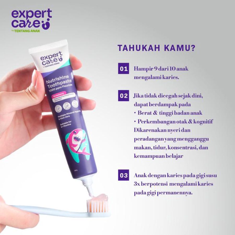 Expert Care Nutrishine Tooothpaste Kids Strawberry 36gram