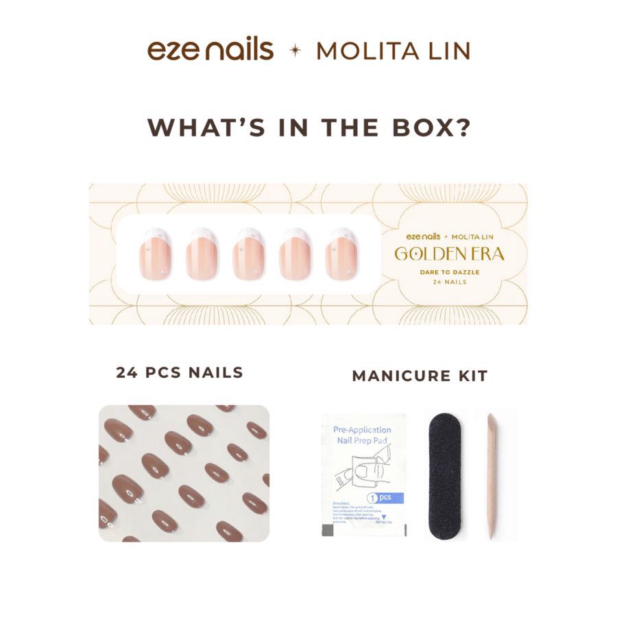Eze Nails Dare To Dazzle Kuku Palsu Tempel 24pcs