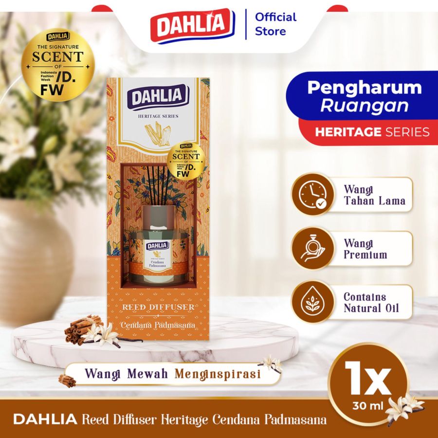Dahlia Reed Diffuser Cendana Padmasana Pengharum Ruangan 30ml