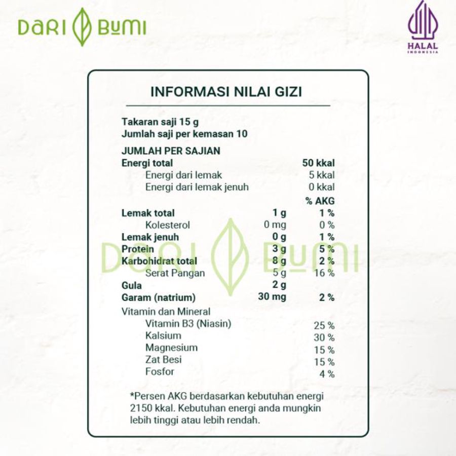 Dari Bumi Moringa Bubuk - Minuman Bubuk Kelor 450gram