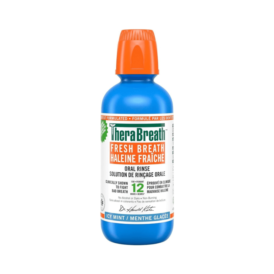 TheraBreath Icy Mint Dentist Formulated Fresh Breath Oral Rise Mouthwash 473ml